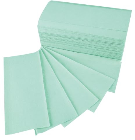 3200 Stück Hygoclean Papierhandtücher, 2-lagig | Zellstoffmix, V/ZZ-Falzung, grün, L: 25 cm, B: 23 cm