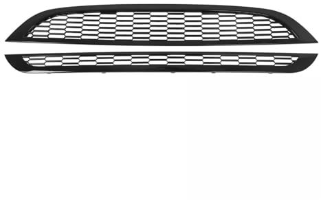 Front Grille Per BMW Per Mini Per Cooper R50 R52 R53 2001-2006 51137026202 2 Pezzi Griglia Anteriore Superiore E Inferiore A Nido D'ape Nera Lucida Anteriore Auto Grill