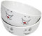 Emeco Cereal Bowls Ceramic with Smiley Face Dessert Bowl Snack Bowl Set of 6