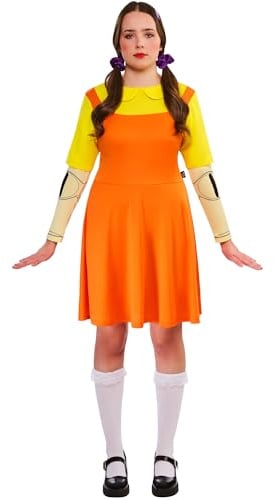 Rubies Official Squid Game Girl Doll Classic Costume, Adult Fancy Dress