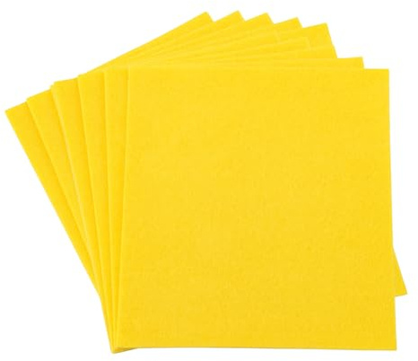 Moon3X® Multi-Purpose Pack of 6 Cleaning Cloths for Kitchen Super Absorbent Kitchen Dish Towels Rags Washing Wipes Yellow Cleaning Cloths Lint Free Cloths for Cleaning 38 x 40 cm