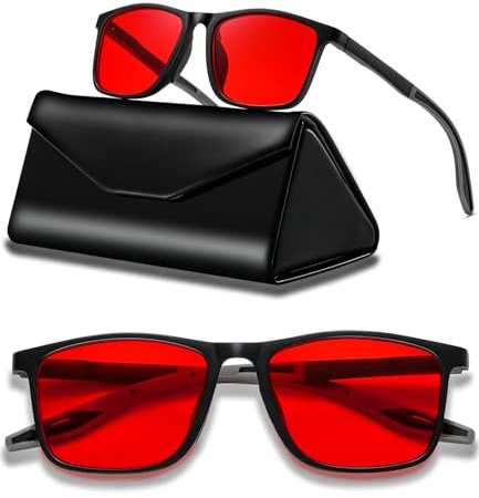 Viseng Ultraleichte Blaulicht Brille Komfortabel Blaulichtfilterbrille Sportbrillen Rechteckig Blaulichtfilter für Damen Herren