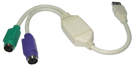 World of Data USB to PS2 Adapter- Keyboard & Mouse Splitter Lead