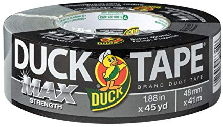Duck Brand 240201 MAX Strength Duct Tape, 1.88 Inches by 45 Yards, Silver, Single Roll by