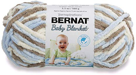 Bernat Baby Blanket Yarn, 3.5oz, Super Bulky 6 Gauge - Little Cosmos - Single Ball Machine Wash & Dry