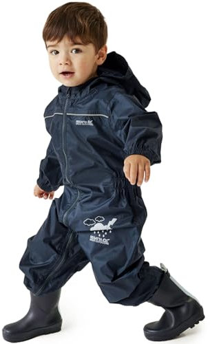 Regatta Puddle IV, Tuta Integrale Impermeabile, Unisex - Bambini e ragazzi, Navy, 24 mesi-36 mesi