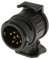 CABLEPELADO Adaptador de Enchufe de Remolque de 13 a 7 Pines,Convertidor de Conector de Remolque de 13 a 7 Pines,Conector de Remolque,Adaptador de Luces de Remolque,13 a 7 Pines,Impermeable