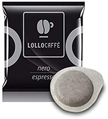 600 café dosettes ESE Lollo Caffe mélange Impression noire filtro-carta 44 mm