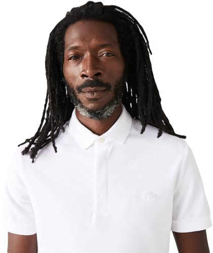 Lacoste Herren Polo-Shirt Kurzarm PH5522, Männer Polo-Hemd,verdeckte Knopfleiste,Regular Fit,Weiß,9