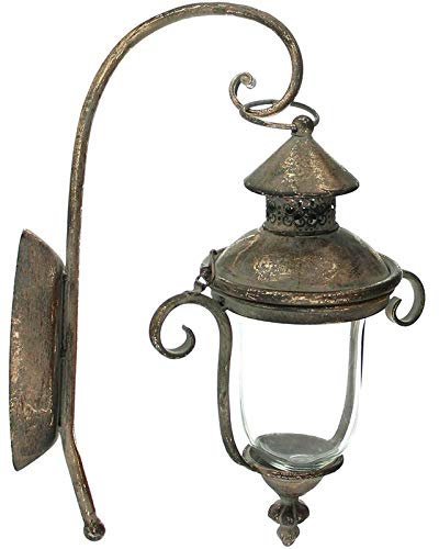 SIDCO Wand Laterne Hänge Kerzenhalter Wandlaterne Metall Leuchte Nostalgie Shabby