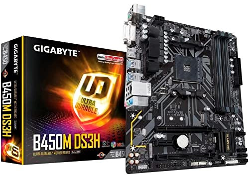 GIGABYTE B450M DS3H (AMD Ryzen AM4/M.2/HMDI/DVI/USB 3.1/DDR4/Micro ATX/Motherboard)