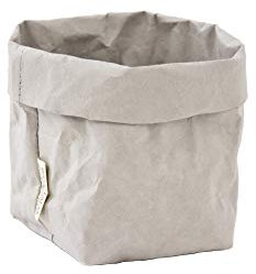 B&P Italia Pequeña Bolsa panera, Fibra de celulosa, Gris, 14 cm
