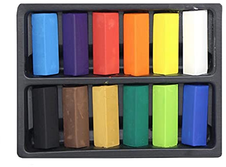 Artway - Set mit weichen Pastellkreiden zum Zeichnen - 12 Farben - 1 Stück