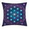 ABAKUHAUS Mandala Kissenbezug, Ombre Blume des Lebens, Waschbar mit Reißverschluss Kissenhülle mit Farbfesten Klaren Farben Beidseitiger Druck, 60 x 60 cm, Indigo