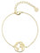 Heideman Armband Damen Weltkarte aus Edelstahl gold farbend matt Armkette für Frauen vergoldet mit Verlängerung