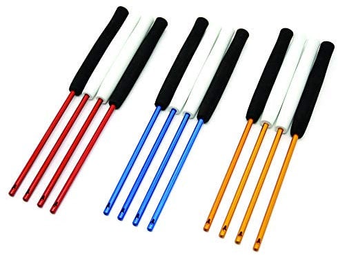 Mister Babache - Baguettes ALU Flex pour Diabolo, Blanc/Or