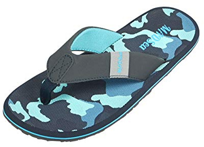 MADSea Herren Zehenstegpantolette Beach Man | Flip Flop Zehentrenner Thong Sandale | Sommer Strand Camouflage, Farbe:blau/camouflage, Größe:43 EU