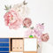 OUFEI Wall Decals Floral Wallpaper Peel and Stick Pink Peony Flowers Wall Stickers for Living Room Girls Bedroom Baby Kids Nursery Wall Decoration