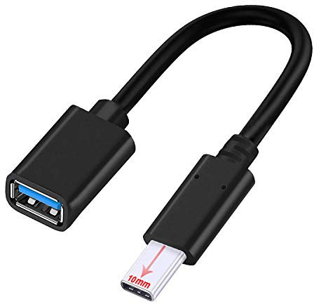 Adaptateur USB C vers USB A 3.0 OTG Câble (10mm Connecteur) pour MacBook Pro,iPad Pro,iPhone 15 Série | Xiaomi Redmi Note 13 12 11S 11T | Galaxy S24 S23 S22 Note 20 Tab S9 S8 Téléphone Incassable