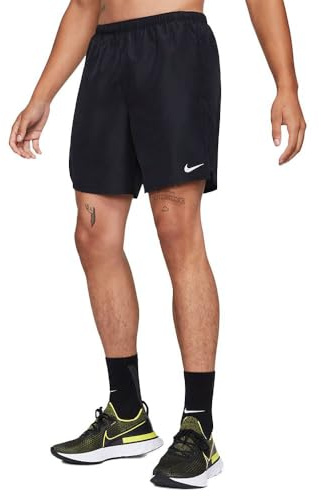 Nike Herren M Nk Df Challenger 7bf Shorts, Black/Reflective Silv, S EU