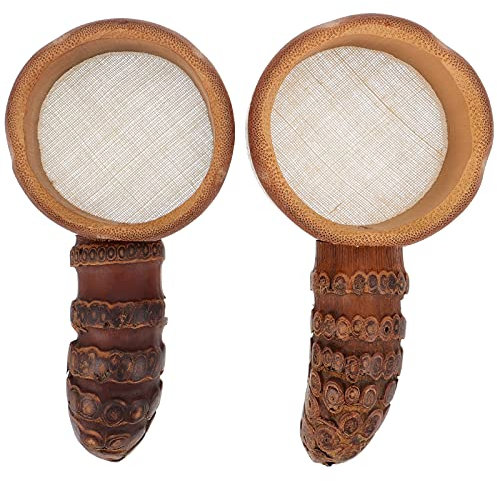 Delikat Lot de 2 passoires à thé en bambou (couleur assortie)
