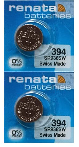 Renata 394 SR936SW Batteries - 1.55V Silver Oxide 394 Watch Battery (2 Count)