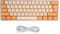 Elprico Mini Keyboard, USB 61 Keys Gaming Keyboard, Contrast Color RGB Light Key Line Separation Mechanical Wired Keyboard for Office Games(Orange Beige)