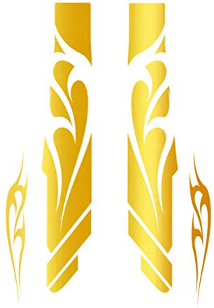 DualColorStampe Aufkleber Gabel MTB Mountainbike Sticker Fahrrad Zubehör Tribal Aufkleber B0037 (Gold 91)