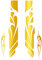 DualColorStampe Aufkleber Gabel MTB Mountainbike Sticker Fahrrad Zubehör Tribal Aufkleber B0037 (Gold 91)