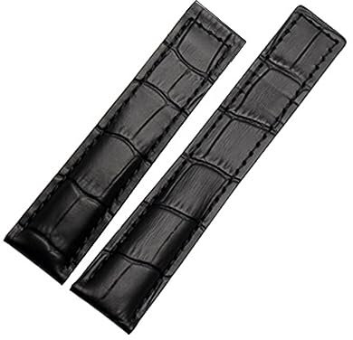 CZKE Echtes Lederarmband 19 mm 20 mm 22 m für Tag Heuer Armbanduhren Herren Armband-Zubehör Faltschließe Leder Uhrenarmband, 19 mm, Achat