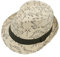 maximo Chapeau pour Enfant Dinosaurs Trilby Chapeau en Paille Chapeau pour Le Jardin (47 cm - Beige-Noir)