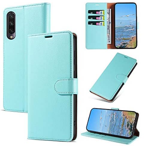 KKEIKO Hülle Kompatibel mit Xiaomi MI 9 Lite/MI A3 Lite/MI CC9, Magnet Klappbar Handyhülle mit Kartenfach, PU Leder Stoßfest Schutzhülle für Xiaomi MI 9 Lite/MI A3 Lite/MI CC9, Grün