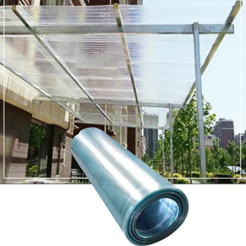 FENGSHOUU Polycarbonate Sheets Poly Plastic Roof Panel,Greenhouse Sheets,Replacement Shed Panel,UV Protection Rainproof Roof Cover,for Greenhouse Canopy Carport Cold,Easy to Cut (WxL:1.5x5m)