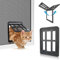 Gatera Automática for Puerta de Balcón con Mosquitera - Gatera con Cierre Automático - Gatera for Gatos y Perros Pequeños (Color : Black, Size : 34cm*44cm)