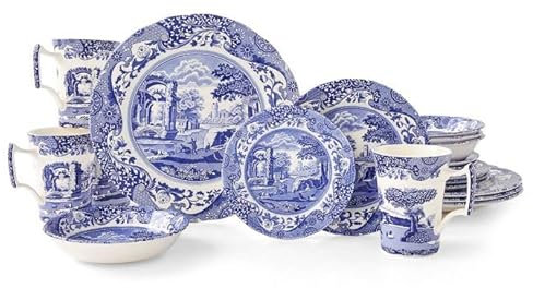 Spode Blue Italian 20 Piece Tableware Set