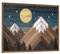 Putuo Decor Wandschmuck aus Holz, Mond über Berg, Natur, Wildnis, Holzwandschild, Westerndekoration, rustikale Hütte, Abenteuer, Wanddekoration für Wohnzimmer, Schlafzimmer