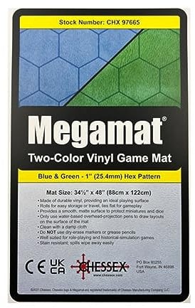 Megamat® 1” Reversible Blue-Green Hexes (34½” x 48” Playing Surface)