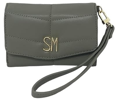 Steve Madden Damen Bbrett Quilted Wristlet Wallet, Oliv/Blatt für mich (Leaf It to Me), Einheitsgröße