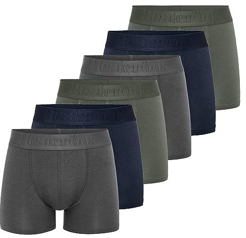 Resteröds - Bamboo - Short/Pant - 6er Pack (M Grau/Dunkelblau/Grün)