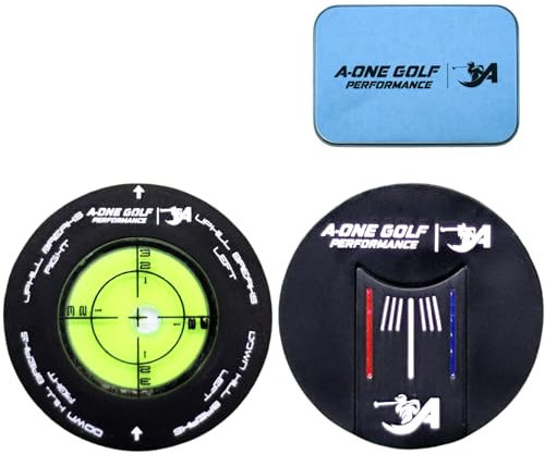 Golf Spirit Level Golf Ball Marker, with Magnetic Ball Alignment Tool