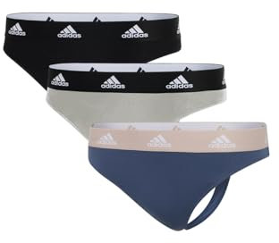 adidas Damen Thong (3PK) -Sport Active Comfort Cotton Underwear, 932 Assorted, S (Pack of 3)