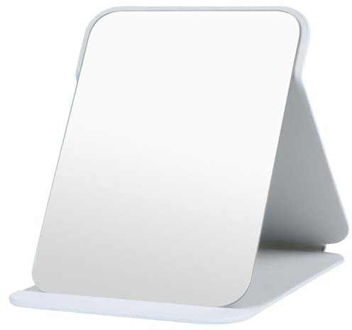 OSDUE Specchi da Tavolo, Grande Specchio da Viaggio Pieghevole, Specchio Trucco Pieghevole, Specchio Portatile da Trucco con Pelle PU, per Scrivania da Ufficio, Tavolo da Trucco e Viaggio