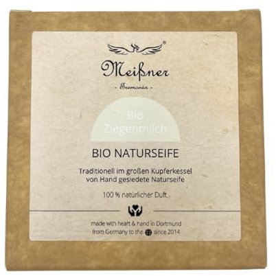 Meißner Tremonia - 115g Ziegenmilchseife - 20% Bio Ziegenmilch - Naturseife aus Bio Kokosöl, Bio Sheabutter und kaltgepresstem Bio Rapskernöl - Ziegenmilch Seife für Männer & Frauen - aus Dortmund