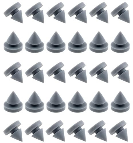 Xhziy Gummi-Tür-Schalldämpfer mit 1,27 cm Durchmesser, Metall-Türschalldämpfer, Gummi-Türstoßstangen für Metall- und Holztüren, 30 Stück