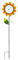 Außenthermometer Für Terrasse, Gartenthermometer Mit Erdspieß, Solar Gartenthermometer, Dekoratives Thermometer Für Außen, Sonnenblume Metall Pfahl Thermometer Für Rasen, Hof