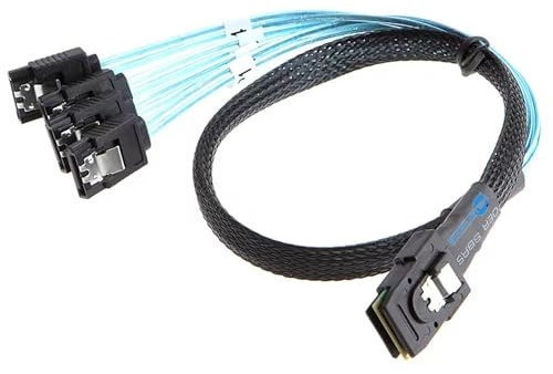 SIMPLETEK - Câble Convertisseur Adaptateur Mini SAS SFF-8087 vers 4 x SATA 75 cm Disque dur NAS Server (reconditionné)