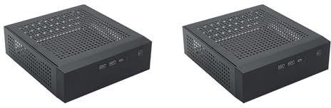 NJTHNTJR 2X M09 HTPC Host Mini ITX ComputergehäUse DC-Netzteil Industrielles SteuerungsgehäUse Heim-Desktop-ComputergehäUse