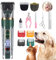 Tondeuse chien,tondeuse pour chien professionnelle,tondeuse chat poils longs noeud,avec écran LED et 4 peignes de limite, réglage à 3 vitesses,étanche IPX7, nettoyage facile,tondeuse animaux(Vert)