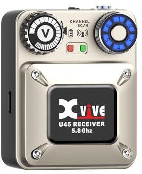Xvive U45R In-Ear-Ohrhörer Kabelloses Monitor System mit nur einem 5,8-GHz-Empfänger