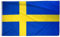 INQUARK 90 cm x 150 cm Bandera de poliéster con ojales de latón | Artículo para fanáticos de los deportes Bandera del Mundo Mundial de balonmano | Decoración interior jardín balcón (L-SWE, 90 cm x 150